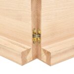 Dessus de table bois massif non traité bordure assortie – Image 5