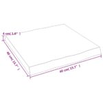 Dessus de table bois massif traité bordure assortie – Image 3
