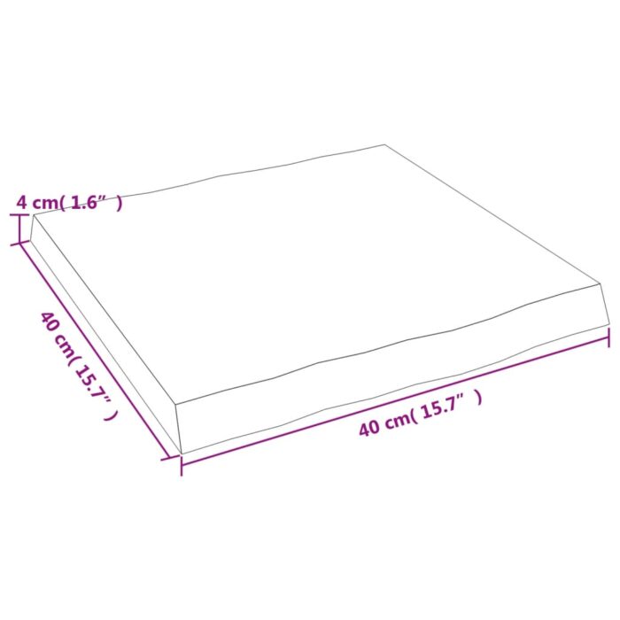 Dessus de table bois massif traité bordure assortie – Image 3