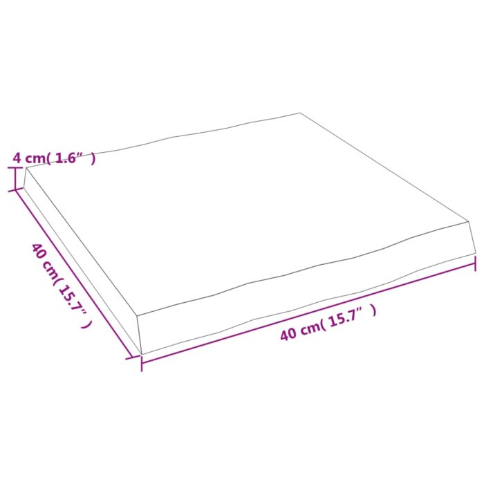 Dessus de table bois massif traité bordure assortie – Image 6