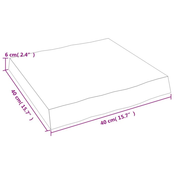Dessus de table bois massif traité bordure assortie – Image 7
