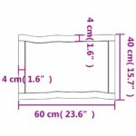 Dessus de table bois massif traité bordure assortie – Image 8