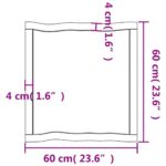 Dessus de table bois massif traité bordure assortie – Image 8