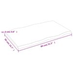 Dessus de table bois chêne massif traité bordure assortie – Image 3