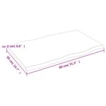 Dessus de table bois chêne massif traité bordure assortie – Image 5