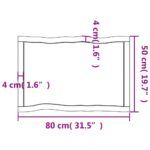 Dessus de table bois massif traité bordure assortie – Image 8