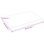Dessus de table bois massif traité bordure assortie – Image 3