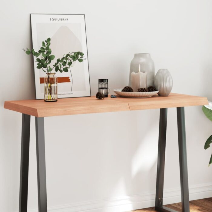 Dessus de table bois massif traité bordure assortie – Image 1