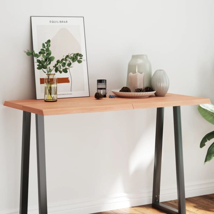 Dessus de table bois massif traité bordure assortie – Image 1