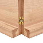 Dessus de table bois massif traité bordure assortie – Image 5
