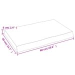 Dessus de table bois massif traité bordure assortie – Image 7