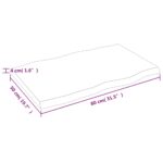 Dessus de table bois massif traité bordure assortie – Image 3