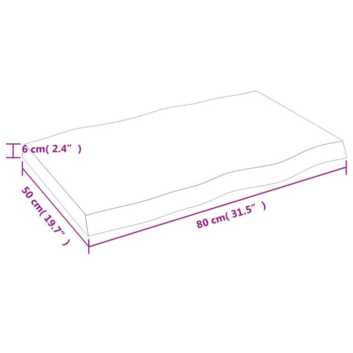 Dessus de table bois massif traité bordure assortie – Image 7