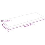 Dessus de table bois massif traité bordure assortie – Image 7