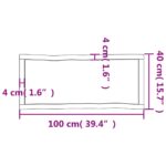 Dessus de table bois massif traité bordure assortie – Image 8