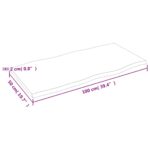 Dessus de table bois chêne massif traité bordure assortie – Image 3