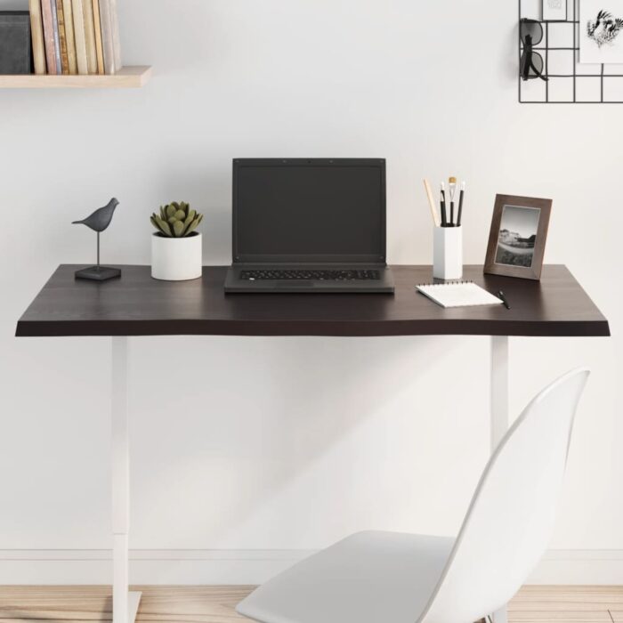 Dessus de table bois chêne massif traité bordure assortie – Image 1