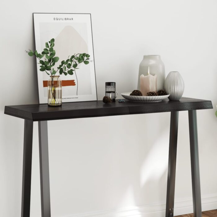 Dessus de table bois massif traité bordure assortie – Image 1