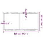 Dessus de table bois massif traité bordure assortie – Image 9