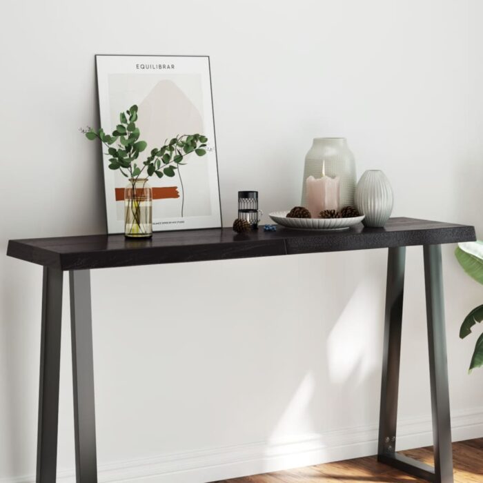 Dessus de table bois massif traité bordure assortie – Image 1