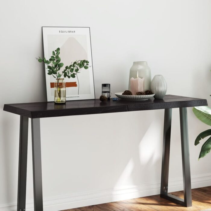 Dessus de table bois massif traité bordure assortie – Image 1