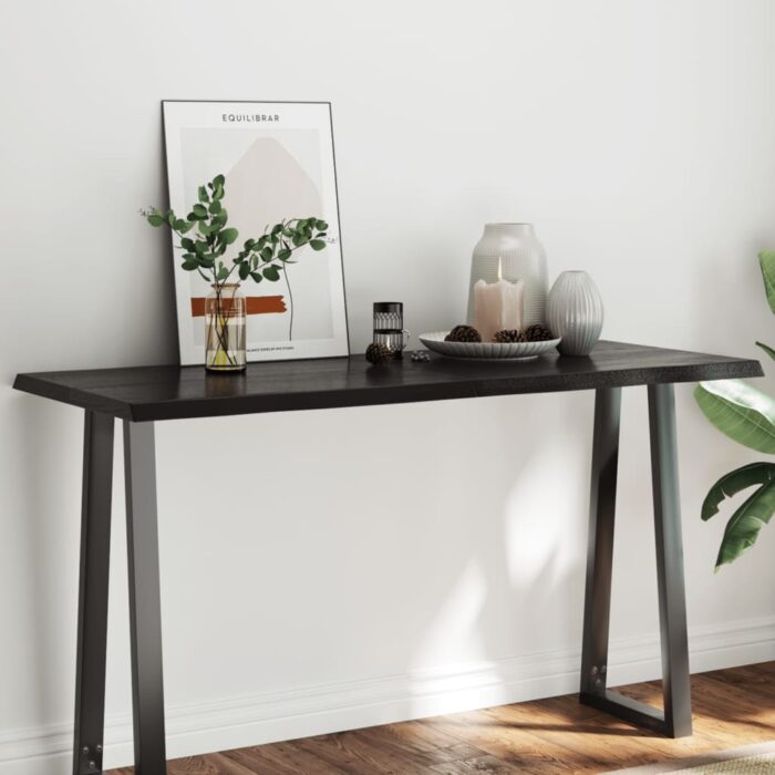 Dessus de table bois massif traité bordure assortie – Image 1