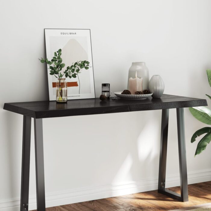 Dessus de table bois massif traité bordure assortie – Image 1