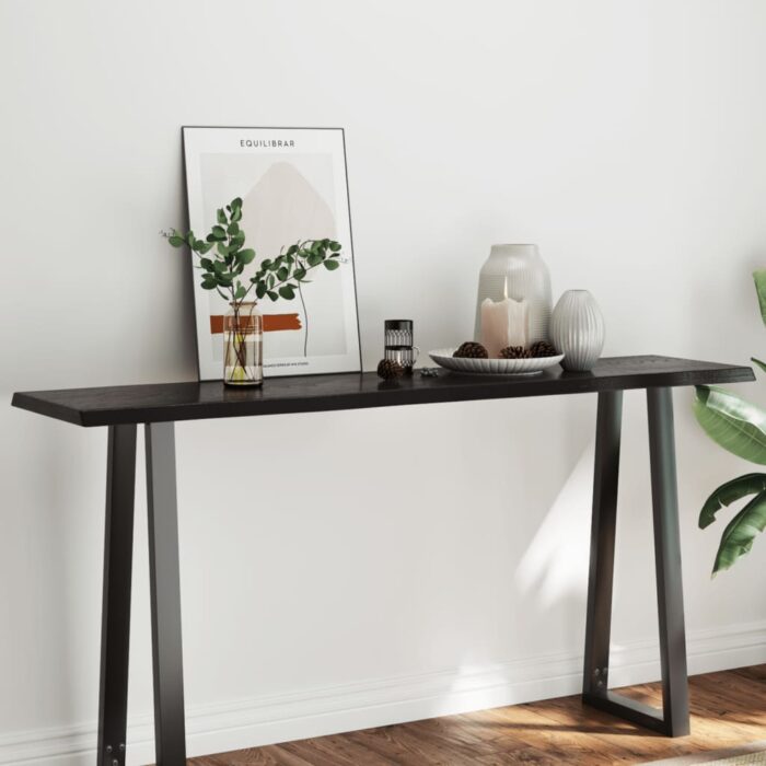 Dessus de table bois massif traité bordure assortie – Image 1