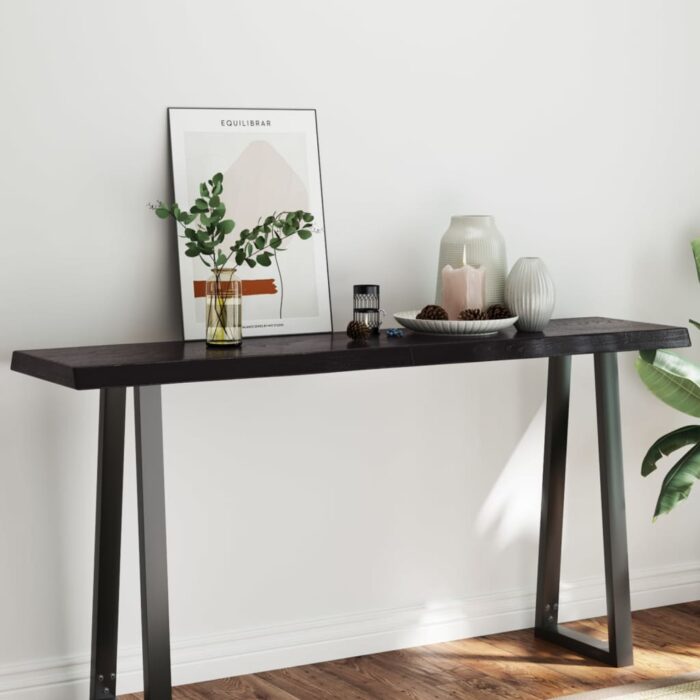 Dessus de table bois massif traité bordure assortie – Image 1