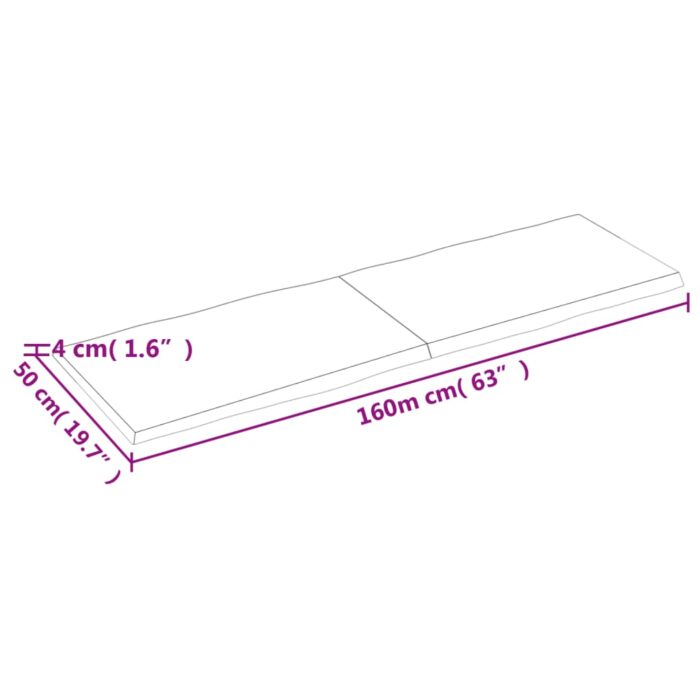 Dessus de table bois massif traité bordure assortie – Image 7