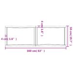 Dessus de table bois massif traité bordure assortie – Image 8