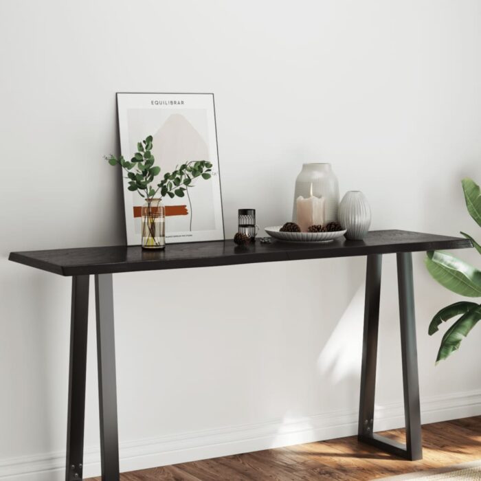 Dessus de table bois massif traité bordure assortie – Image 1
