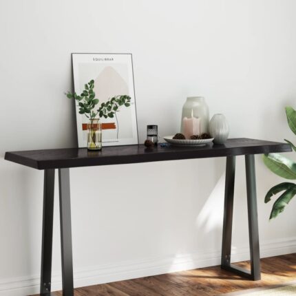 Dessus de table bois massif traité bordure assortie