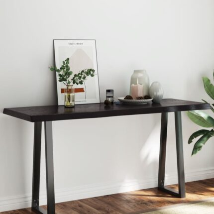 Dessus de table bois massif traité bordure assortie
