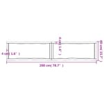 Dessus de table bois massif traité bordure assortie – Image 9
