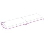 Dessus de table bois massif traité bordure assortie – Image 4