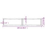 Dessus de table bois massif traité bordure assortie – Image 9