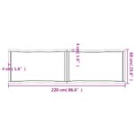 Dessus de table bois massif traité bordure assortie – Image 8