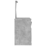 Coiffeuse avec miroir gris béton 130x50x132,5 cm – Image 5