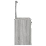 Coiffeuse avec miroir sonoma gris 130x50x132,5 cm – Image 5
