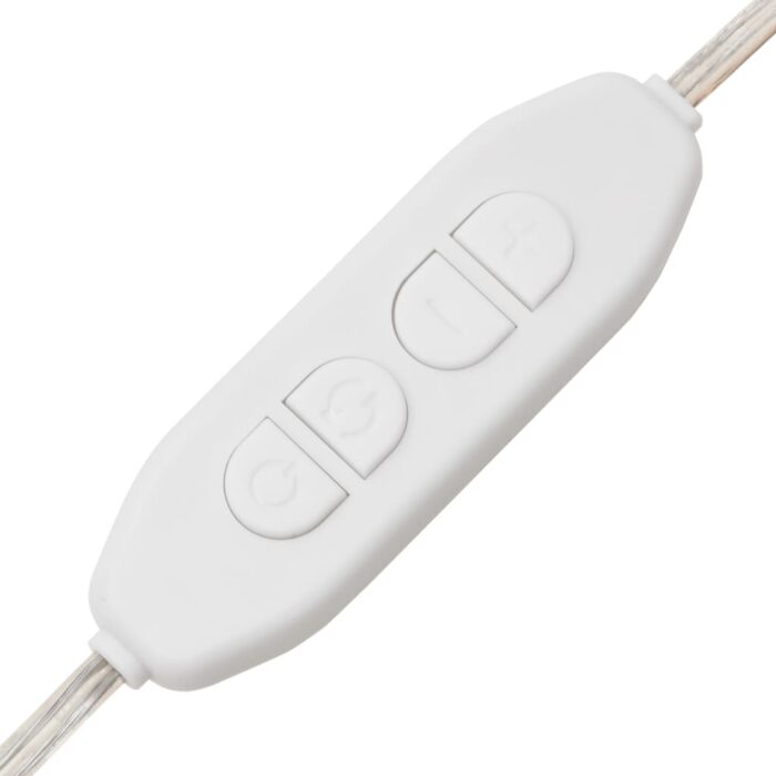 Coiffeuse avec LED gris béton 130x50x132,5 cm – Image 9