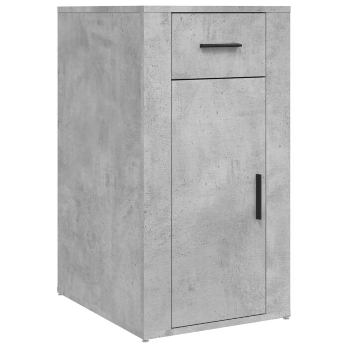 Bureau avec armoire gris béton bois d'ingénierie – Image 4