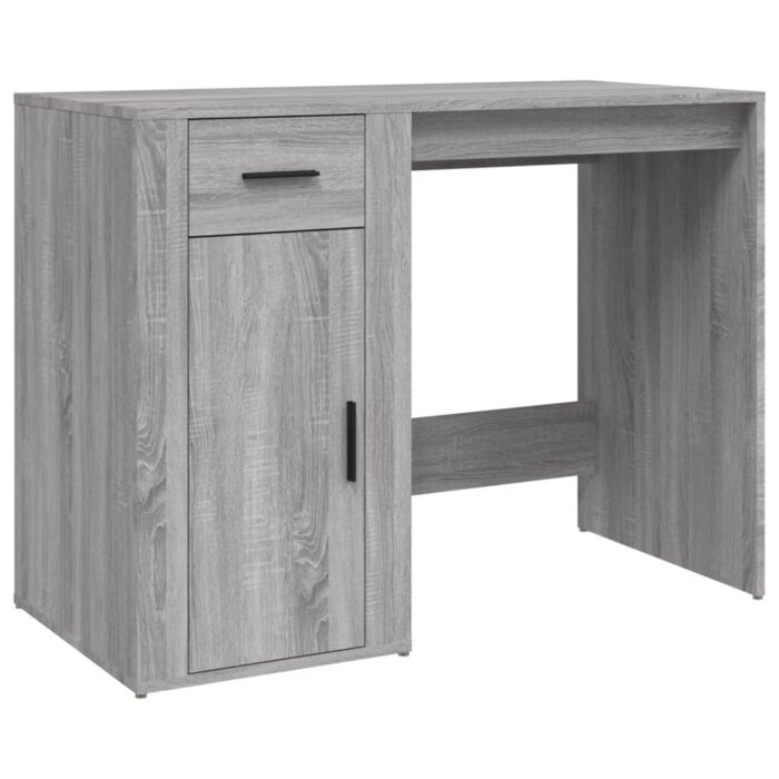 Bureau avec armoire sonoma gris bois d'ingénierie – Image 3