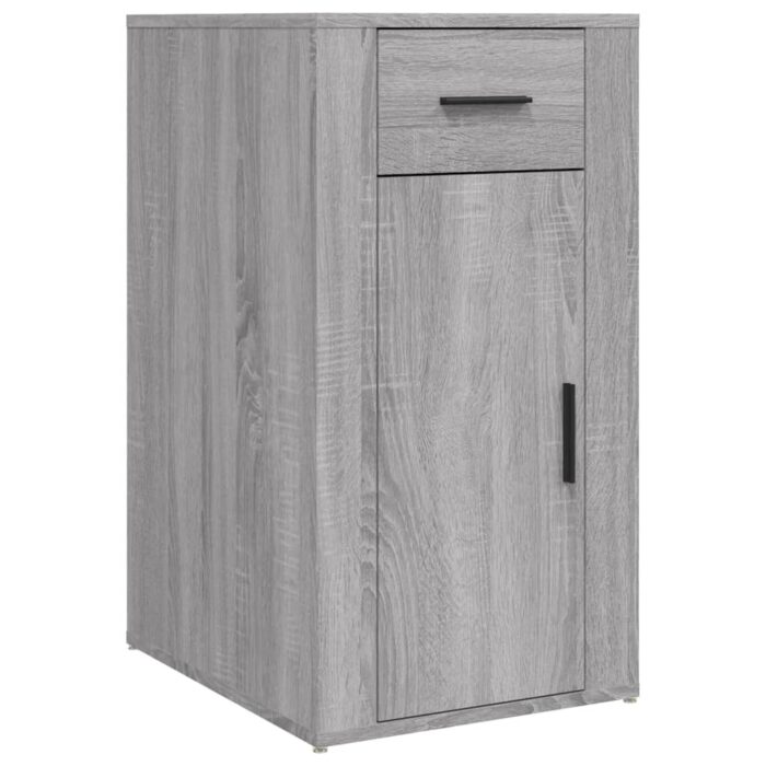 Bureau avec armoire sonoma gris bois d'ingénierie – Image 4