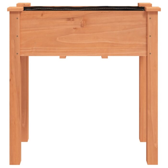 Jardinière avec doublure marron 71x37x76cm bois massif de sapin – Image 2