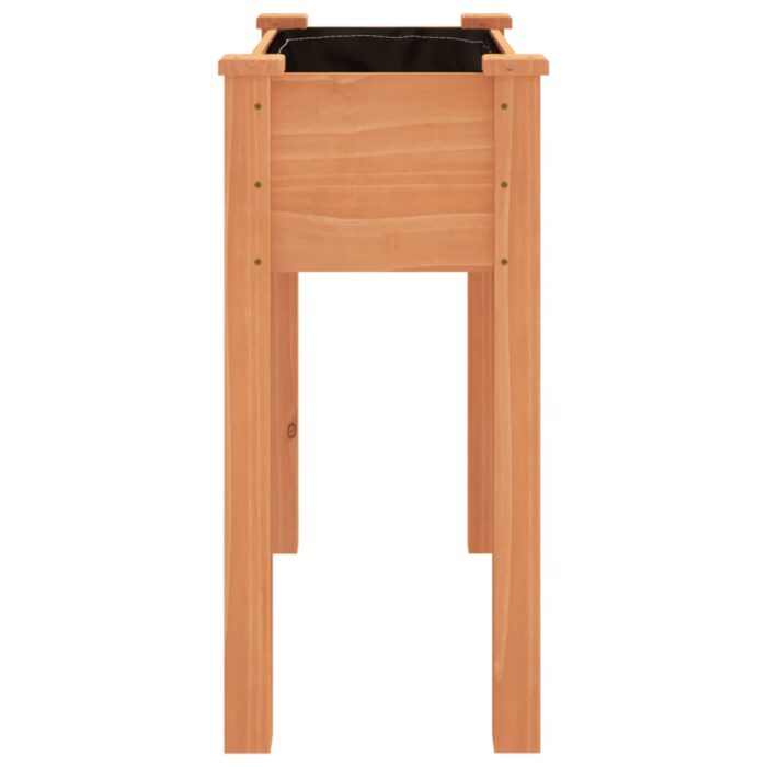 Jardinière avec doublure marron 71x37x76cm bois massif de sapin – Image 3