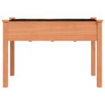 Jardinière avec doublure marron 118x59x76 cm bois massif sapin – Image 2