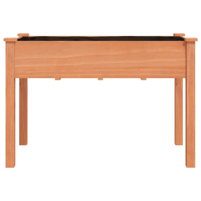 Jardinière avec doublure marron 118x59x76 cm bois massif sapin – Image 2