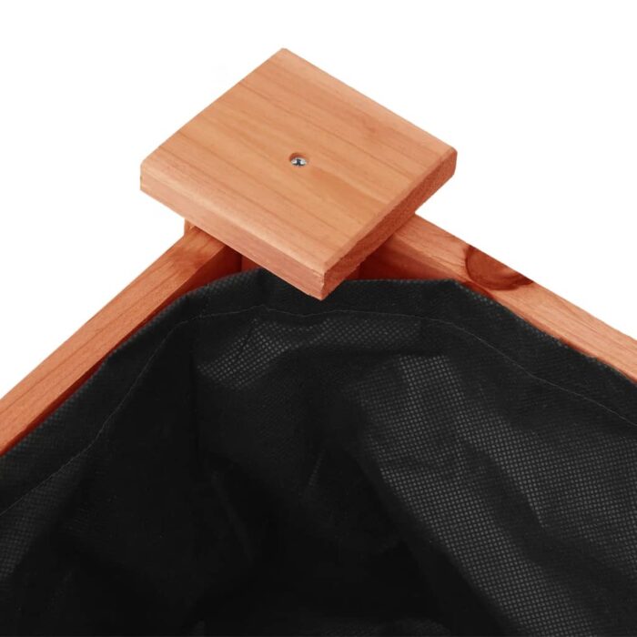 Jardinière avec doublure marron 118x59x76 cm bois massif sapin – Image 4