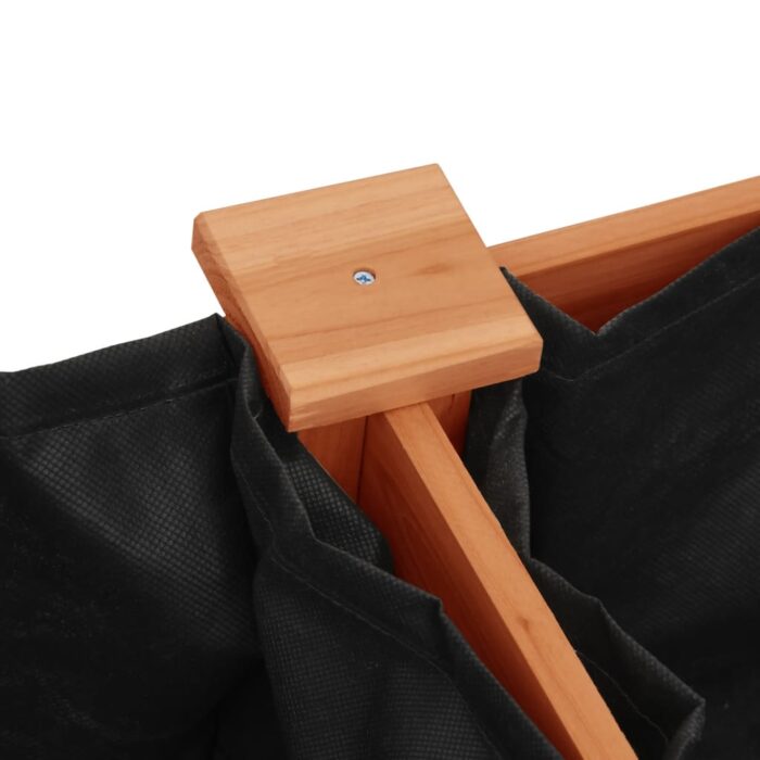 Jardinière avec doublure marron 161x45x76 cm bois massif sapin – Image 4